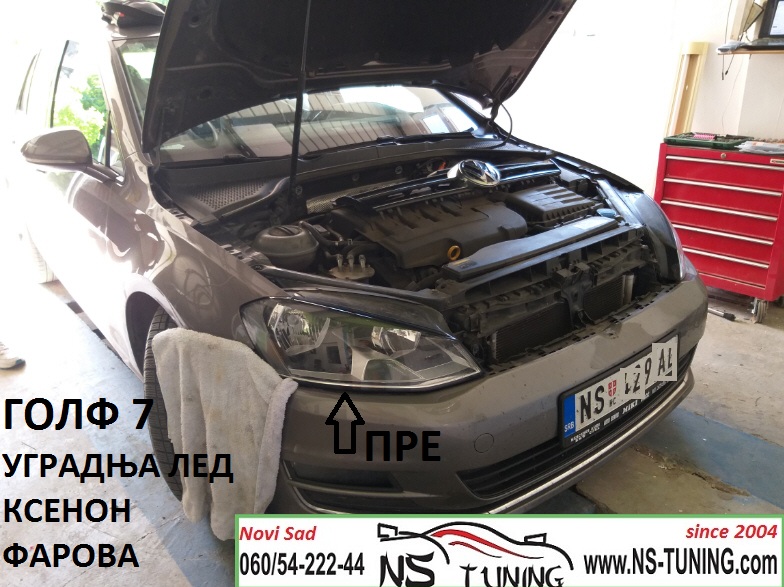 vw golf 7 xenon led farovi ugradnja novi sad tuning